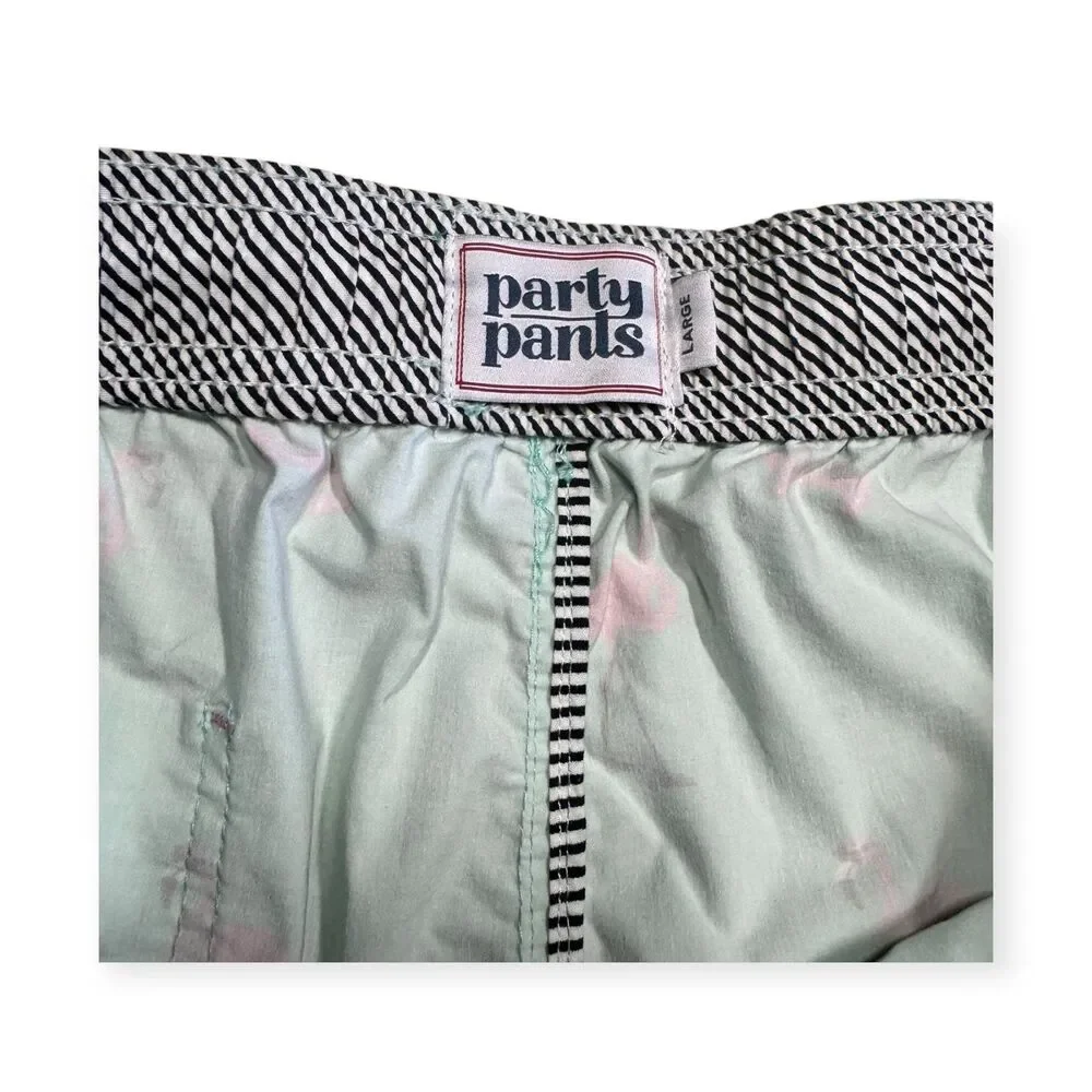 Party Pants Blue‎ Cruiser Flamingo Shorts Size Large Retro Y2K BNWT